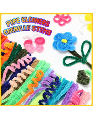 1800 Limpiapipas Chenille 6mm x 30cm Yunsailing 36 Colores