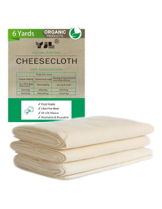 Tela de Queso YJL 5.03 m 100% Algodón Reutilizable Grado 90