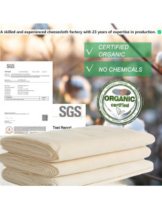 Tela de Queso YJL 5.03 m 100% Algodón Reutilizable Grado 90 2