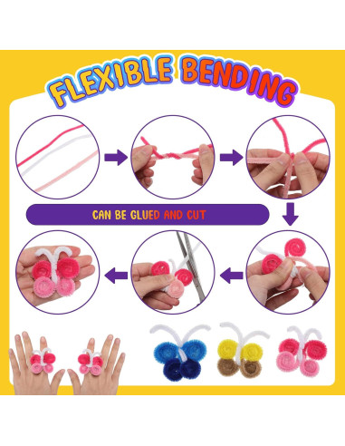 1800 Limpiapipas Chenille 6mm x 30cm Yunsailing 36 Colores