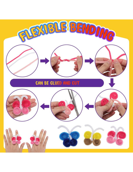 1800 Limpiapipas Chenille 6mm x 30cm Yunsailing 36 Colores