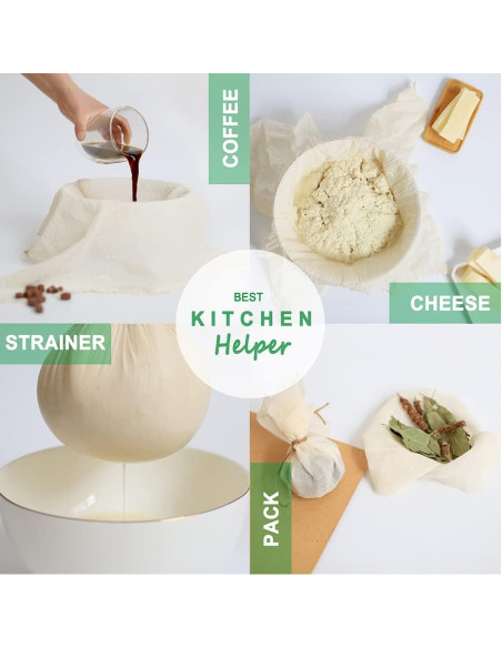 Tela de Queso YJL 5.03 m 100% Algodón Reutilizable Grado 90