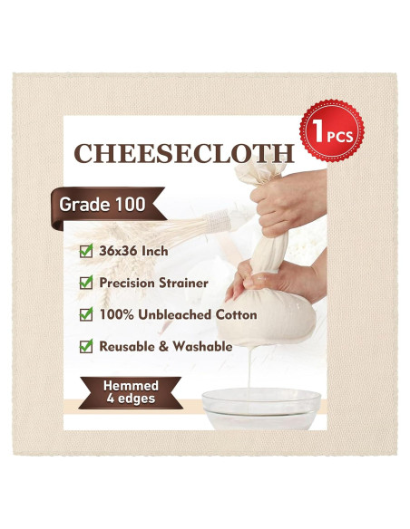 Gasa TOPULORS 100% Algodón Orgánico 91x91 cm Reutilizable