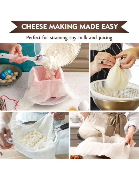 Gasa TOPULORS 100% Algodón Orgánico 91x91 cm Reutilizable