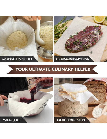 Gasa TOPULORS 100% Algodón Orgánico 91x91 cm Reutilizable