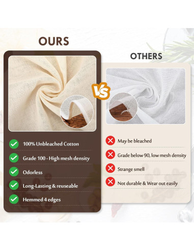 Gasa TOPULORS 100% Algodón Orgánico 91x91 cm Reutilizable