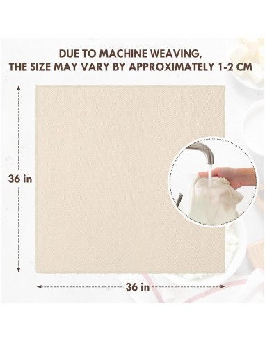 Gasa TOPULORS 100% Algodón Orgánico 91x91 cm Reutilizable