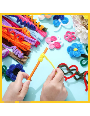 1800 Limpiapipas Chenille 6mm x 30cm Yunsailing 36 Colores