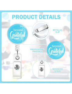 20 Ruedas de Insignia Retráctiles Piuaeue con Cita Motivacional 2