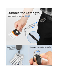 KTRIO Sujetadores de Insignias Retráctiles Verticales - 2 Pcs 2