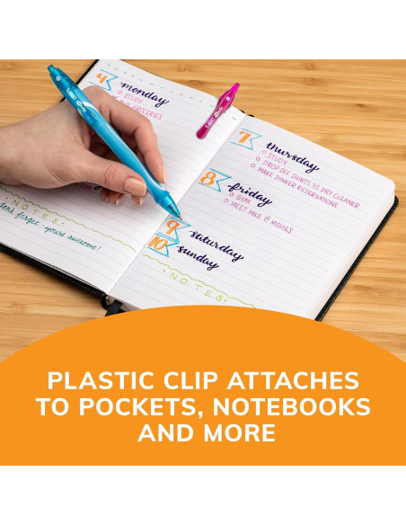 Bolígrafos de Gel BIC Gelocity Secado Rápido, 12 Colores, 0.7mm