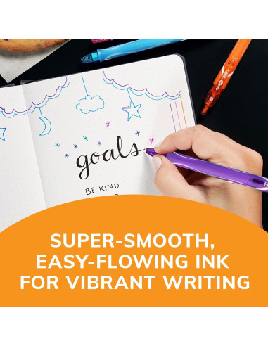 Bolígrafos de Gel BIC Gelocity Secado Rápido, 12 Colores, 0.7mm