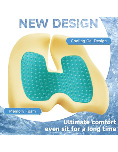 Cojín Ergonómico de Gel Benazcap Grande para Silla - Alivio Espalda 2