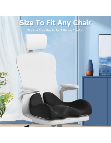 Cojín Ergonómico de Gel Benazcap Grande para Silla - Alivio Espalda