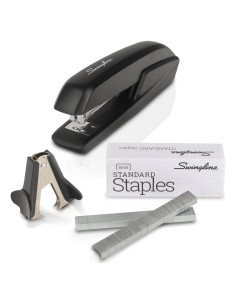 Grapadora Swingline Negra + 5000 Grapas Estándar + Quitagrapas