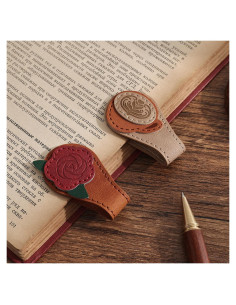 Marcador de Páginas Magnético de Cuero VYRANA 2 Piezas Vintage