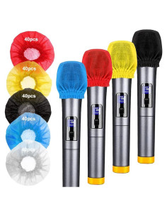 Cubiertas Desechables para Micrófono - 200 Piezas Multicolor