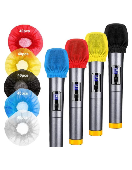 Cubiertas Desechables para Micrófono - 200 Piezas Multicolor