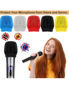 Cubiertas Desechables para Micrófono - 200 Piezas Multicolor 2