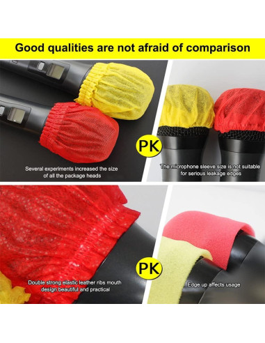 Cubiertas Desechables para Micrófono - 200 Piezas Multicolor