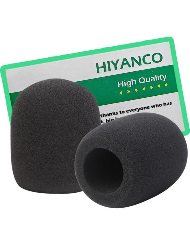 Juego de 2 Fundas de Espuma para Micrófono HIYANCO 7.49cm