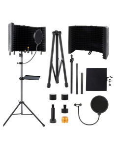 Escudo de Aislamiento de Micrófono con Soporte Ajustable