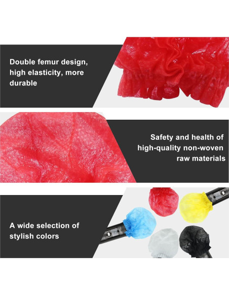 Waziaqoc 100 Fundas Desechables para Micrófono Tela No Tejida