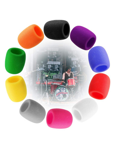 40 Fundas de Espuma para Micrófono de Mano - 10 Colores