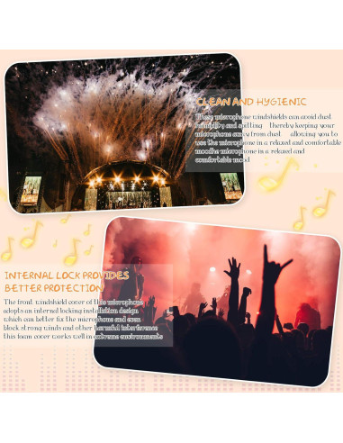 40 Fundas de Espuma para Micrófono de Mano - 10 Colores