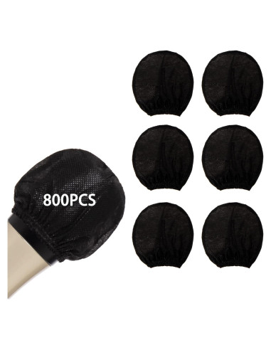 Cubierta de micrófono desechable 800 PCS Negro - Antipolución