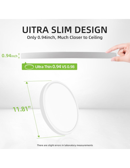 Luz de Techo LED Hykolity 30.48 cm 24W CCT Seleccionable