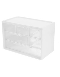 Organizador de Cajones LIPCHEEGO Blanco 6 Cajones 18x10x12 cm