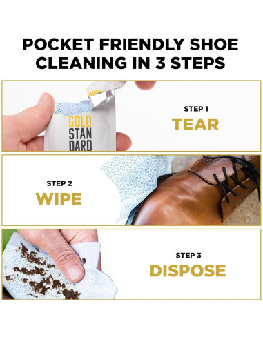 Toallitas Limpiadoras Gold Standard para Zapatos - 30 Unidades