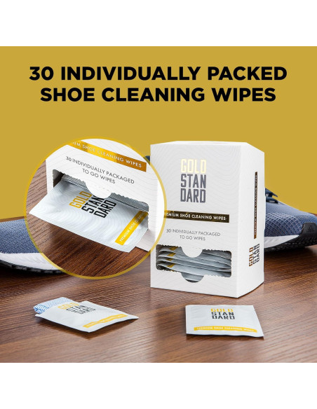Toallitas Limpiadoras Gold Standard para Zapatos - 30 Unidades