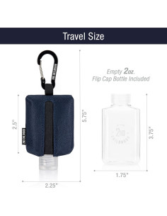 Llave desinfectante de manos portátil - Botella 59 ml azul 2