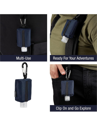 Llave desinfectante de manos portátil - Botella 59 ml azul