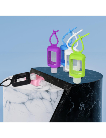 6 Botellas Vacías de Gel Antibacterial 60ml VHOPMORE Portátiles