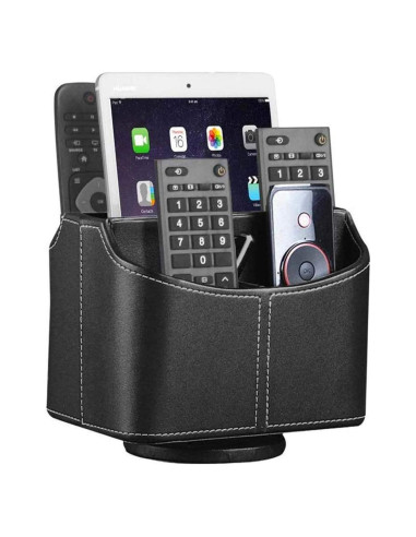 Soporte Organizador de Control Remoto YAPISHI, Cuero PU, 360