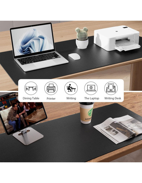 Alfombrilla de Escritorio Aothia de Cuero PU Antideslizante 60x35cm