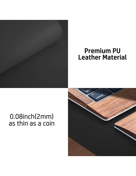 Alfombrilla de Escritorio Aothia de Cuero PU Antideslizante 60x35cm