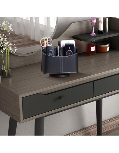 Soporte Organizador de Control Remoto YAPISHI, Cuero PU, 360