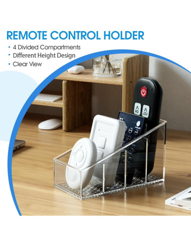 Soporte Organizador para Control Remoto MaxGear Transparente 2 Piezas