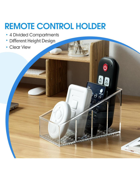 Soporte Organizador para Control Remoto MaxGear Transparente 2 Piezas
