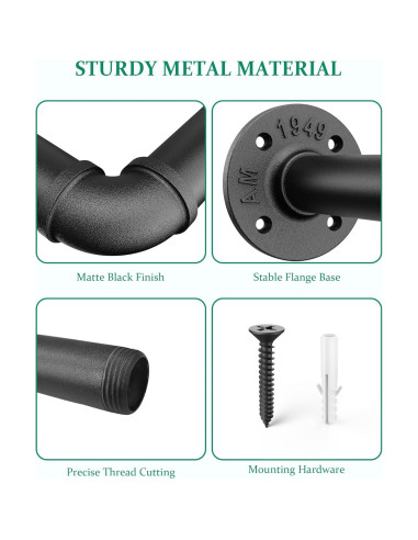 Soporte para Plantas Interior SOFITORG 165 cm Metal Negro