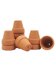 Macetas de Terracota Yishang 3.8 cm con Drenaje - 10 Paquete
