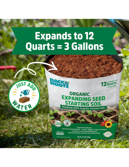 Bloque Comprimido de Coco Orgánico Back to the Roots 12L