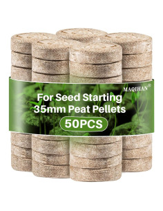 50 Pellets de Turba para Plántulas YS - 35mm para Germinación