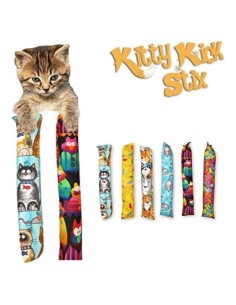 Juguete Interactivo para Gatos Kitty Kick Stix 28 cm - Set de 2