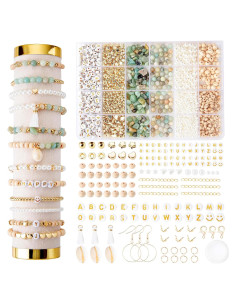 Kit de Fabricación de Joyas Xylise con Cuentas Naturales 335 Piezas