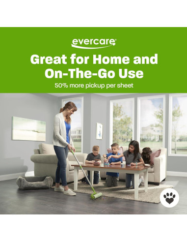 Recargas Rodillo Quitapelusas Evercare Mega 3x50 Hojas